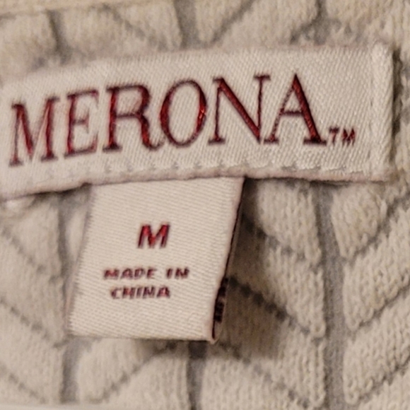 Merona Medium 3/4 sleeve Featherbone sweater cardigan - Picture 3 of 5